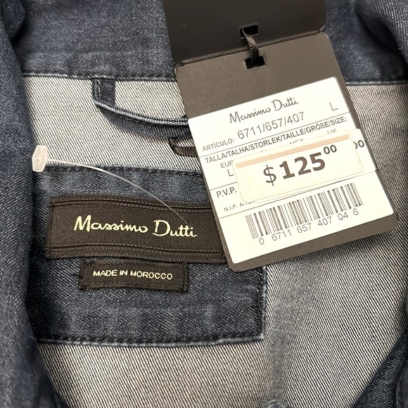 NWT Massimo Dutti Dark Denim Long Jacket - Picture 12 of 14
